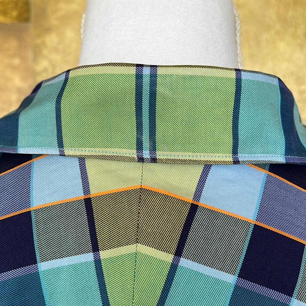 Robert Talbott Men’s Plaid Button Down Collared 100% Cotton Shirt, Size M - Picture 6 of 9